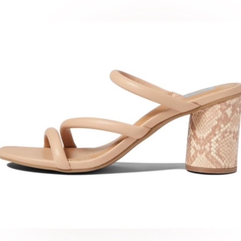 🕶️Dolce Vita Myla heel slide sandal sz 11 Beige Tan Puffy strap - Picture 3 of 8
